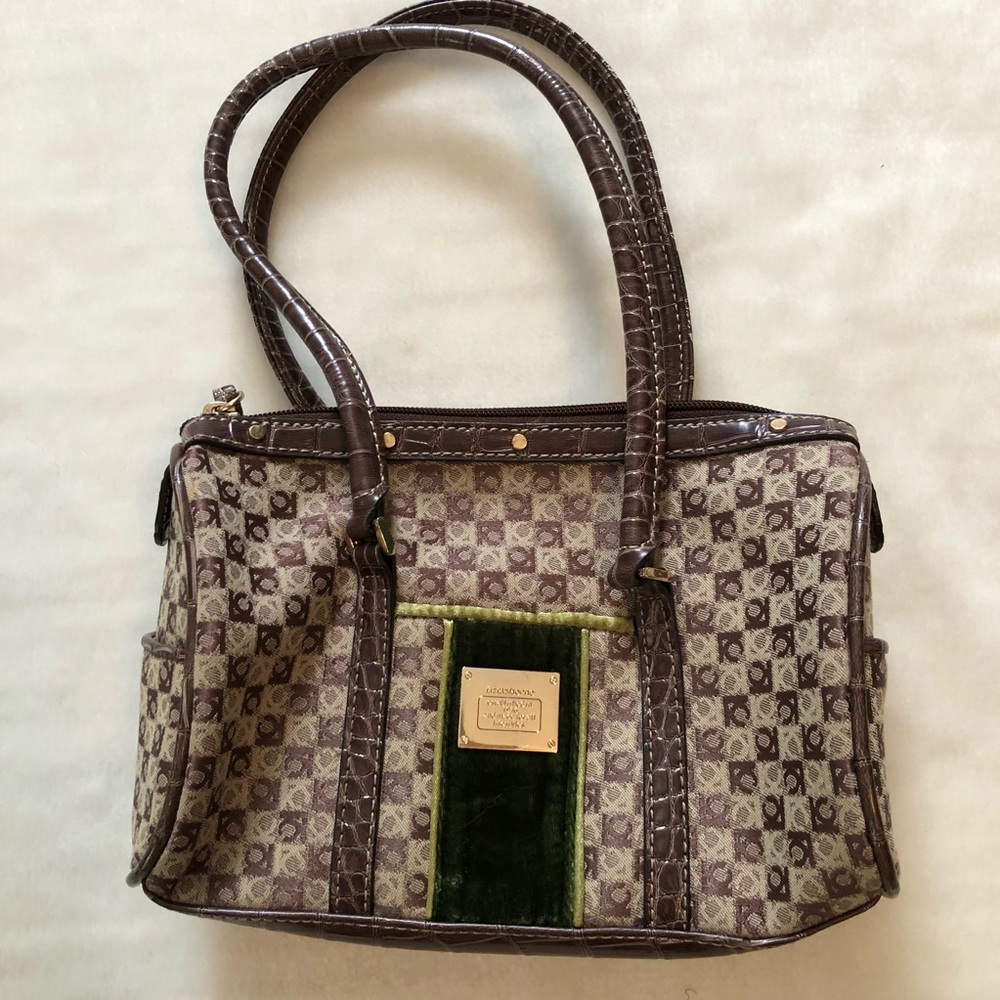 Tan and brown small Liz Claiborne Purse